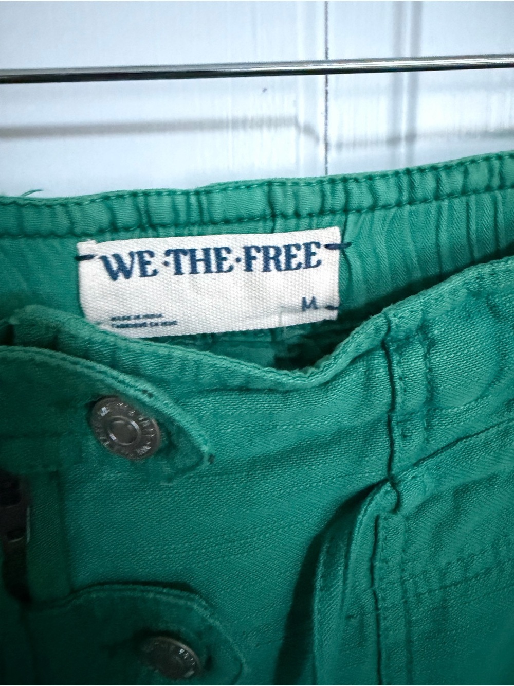 NWT We The Free People Park Ave Green Cargo Pants Size M - Picture 8 of 9